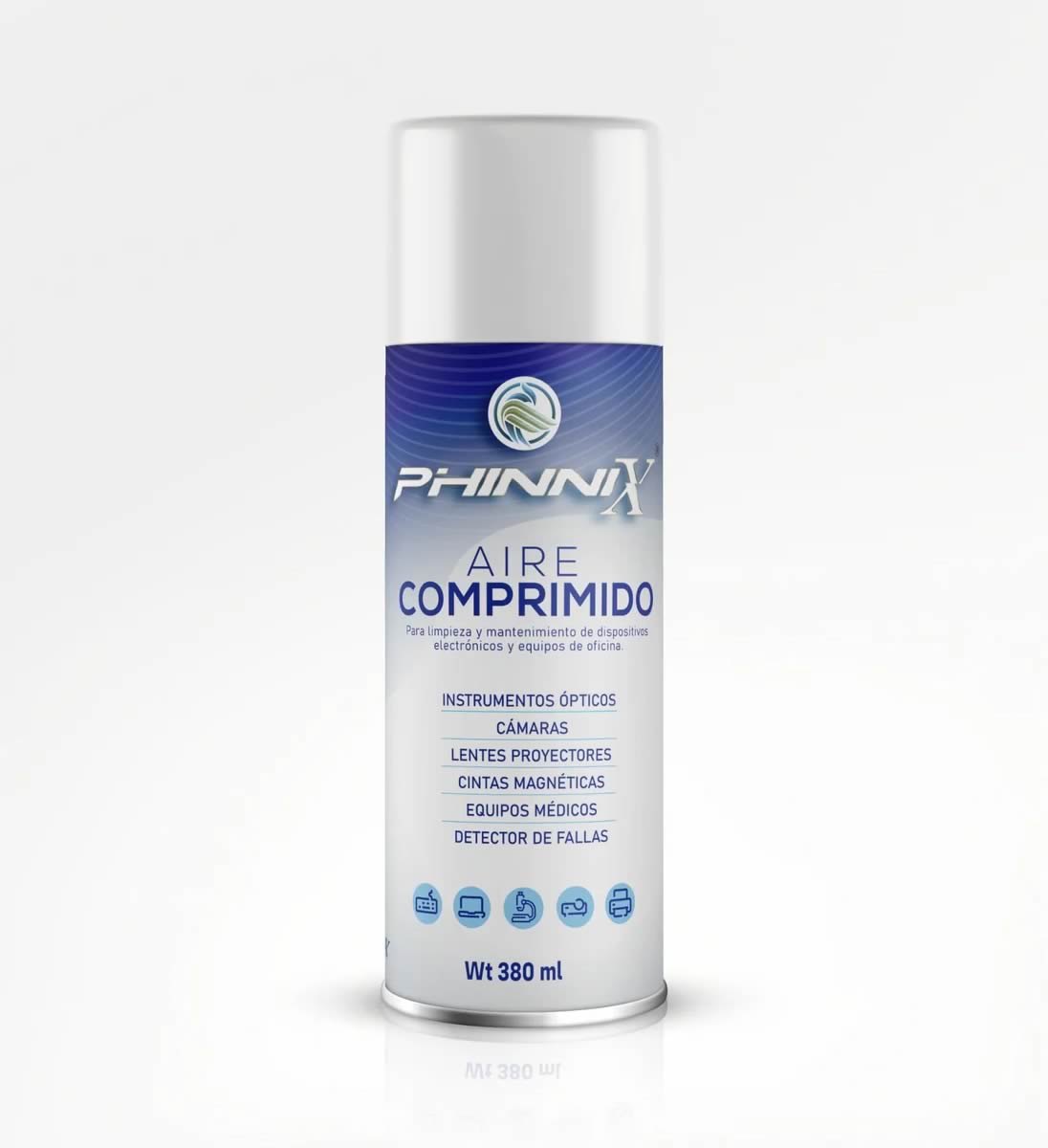 Limpiador de Aire Comprimido Phinnix en aerosol x 380 ml