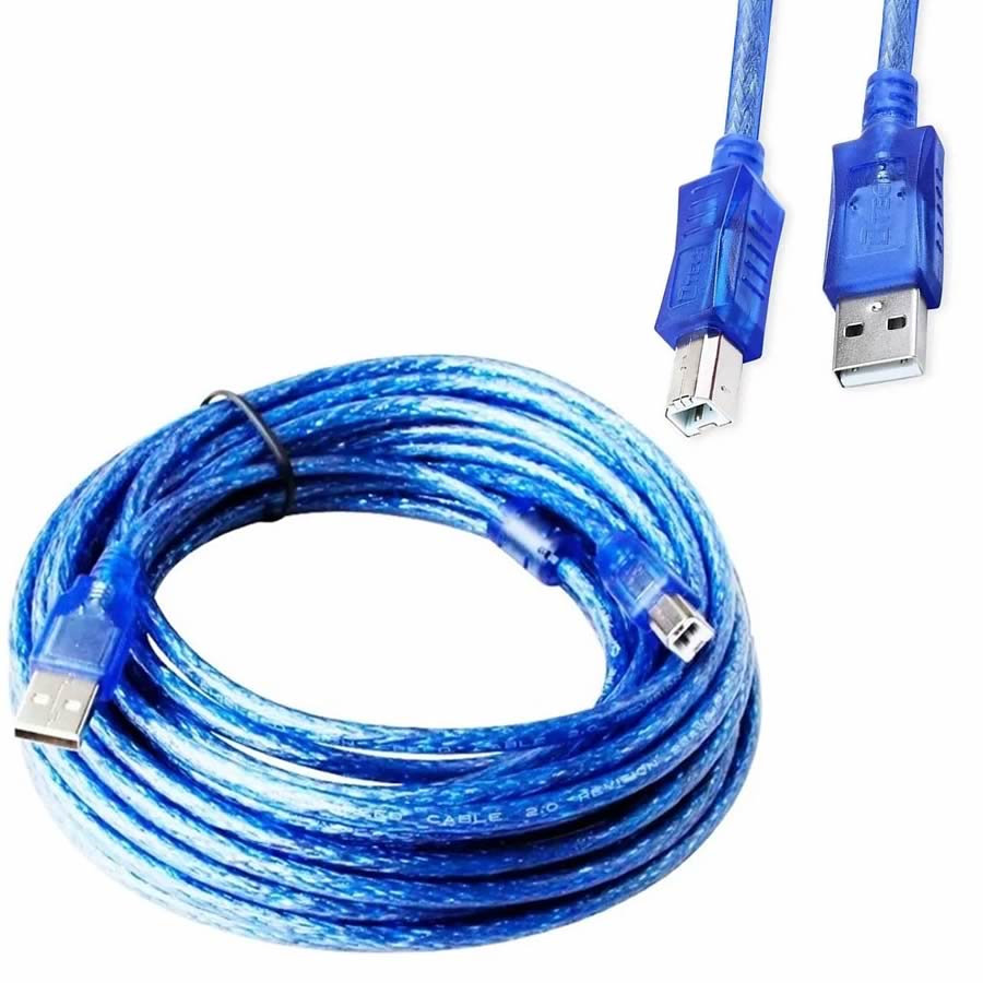 Cable de impresora 10 mts Blindado - Azul