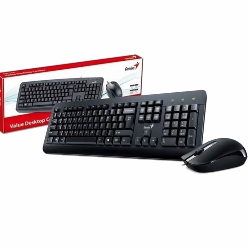 Combo de Teclado y Mouse GENIUS KM-160 Negro