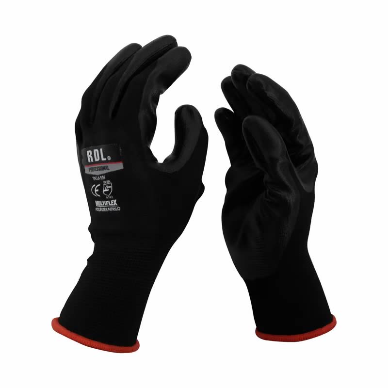 Guantes de poliester/nitrilo con foam antiestático para mantenimiento de computadores