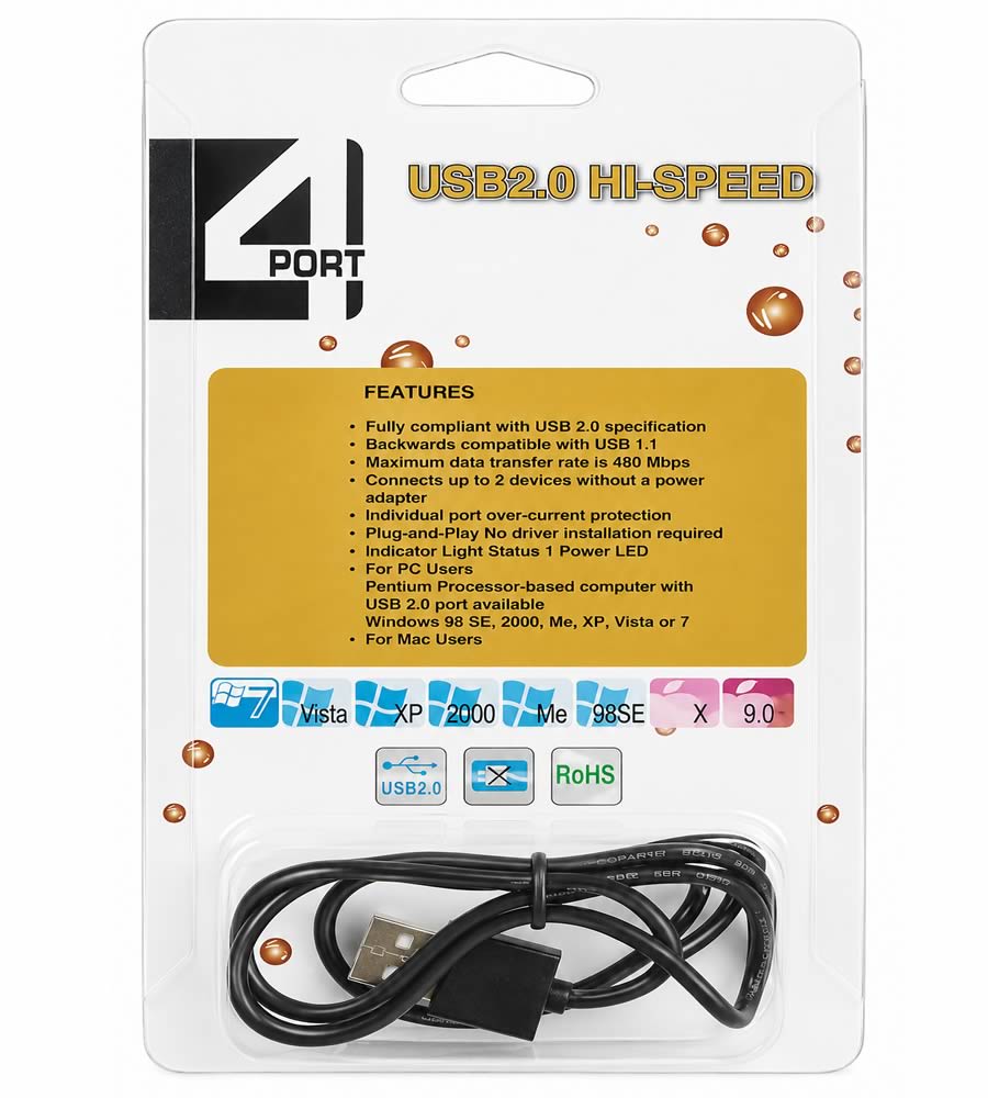 HUB de 4 puertos USB 2.0