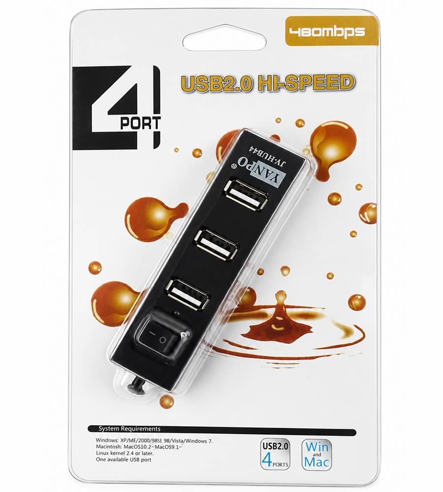 HUB de 4 puertos USB 2.0