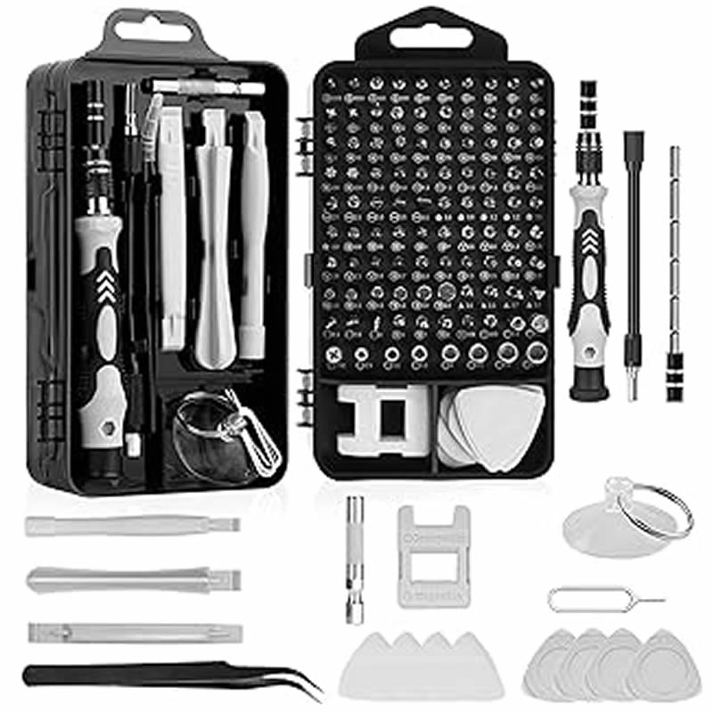 Kit de Herrramientas (destornilladores) y uñas para desarmar - Kit de 115 piezas