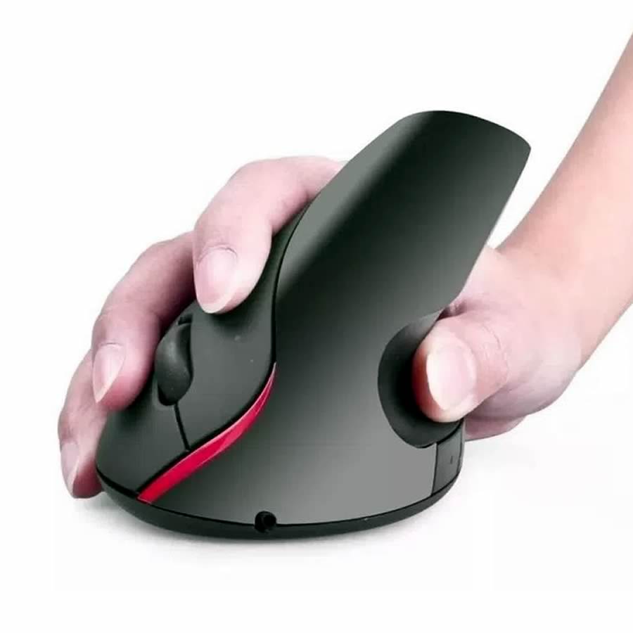 Mouse Ergonómico Vertical alámbrico USB negro