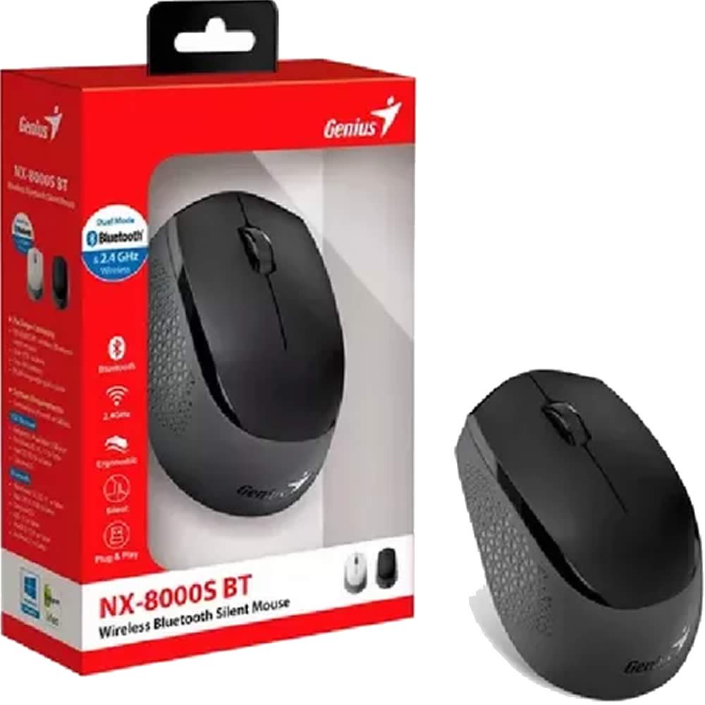 Mouse Bluetooth GENIUS NX-8000S BT Negro