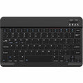 Teclado recargable inalámbrico/bluetooth negro