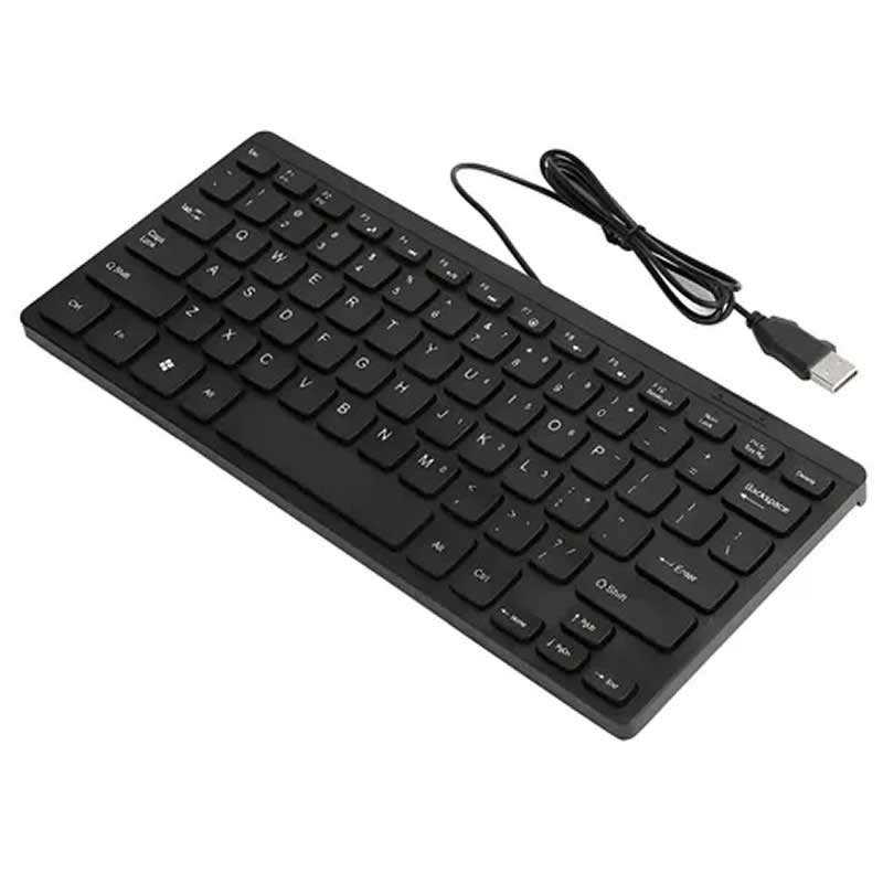 Teclado Mini Genérico K-1000 Negro alámbrico